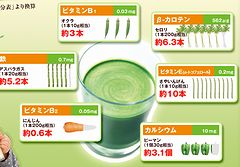 養生青汁の栄養素の説明図